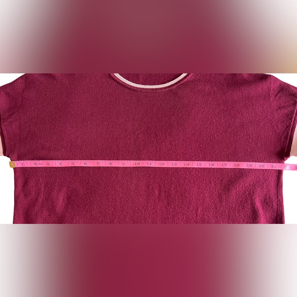 Boden Berwick Maroon Striped Sleeve Sweater - Picture 6 of 13